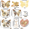 DIY Alloy Enamel Butterfly Pendants Keychain Making Kits DIY-SP0003-10D-2