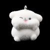 Flocking Opaque Resin Pendants RESI-G128-01T-1