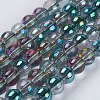 Electroplate Glass Beads Strands X-GLAA-K025-HR-8mm-A01-1
