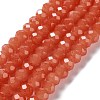 Baking Paint Imitation Jade Glass Bead Strands DGLA-A034-J10mm-A12-1
