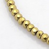 Electroplate Non-magnetic Synthetic Hematite Beads Strands G-J208G-11-1
