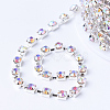 Brass Rhinestone Strass Chains CHC-T002-SS12-02S-2