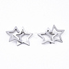 Non-Tarnish 201 Stainless Steel Linking Rings X-STAS-N091-130-2