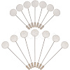 60 Sets 2 Size Round Tray Brass Stick Lapel Pins KK-SC0005-01-1