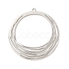 Rack Plating Brass Filigree Big Pendants KKC-T001-22P-2