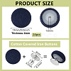 24Pcs Pure Cotton Covered Iron Buttons BUTT-BC0001-19A-2