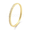 Rack Plating Brass Micro Pave Cubic Zirconia Bangles for Women BJEW-G730-01G-03-1