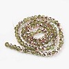 Electroplate Transparent Glass Beads Strands EGLA-A034-T2mm-N03-2