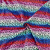 Leopard Print Rainbow Pattern Polycotton Fabric DIY-WH0028-18B-1