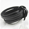 Flat Leather Jewelry Cord WL-WH0008-01B-04-1