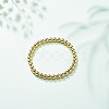 Synthetic Hematite Round Beaded Stretch Bracelet BJEW-JB08582-01-2