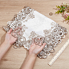 Polyester Embroidery Flower  Lace Ribbon OCOR-WH0082-328-3