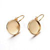 304 Stainless Steel Leverback Earring Settings STAS-F191-03G-12mm-4