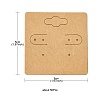 Kraft Paper Earring Display Cards with Hanging Hole EDIS-YW0001-04-3