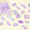 50Pcs Transparent Spray Painted Glass Beads GLAA-FS0002-06A-7