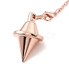 Brass Cable Chain Pointed Dowsing Pendulums HJEW-D004-04RG-3