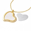 Sublimation Blank Aluminum Pendant Necklace NJEW-E020-03G-03-6