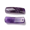 Natural Amethyst Connector Charms G-D460-02F-2