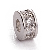 Brass Micro Pave Cubic Zirconia Spacer Beads ZIRC-L091-046P-1