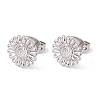 Non-Tarnish 304 Stainless Steel Sunflower Stud Earrings for Women LS-EJEW-G338-05P-1