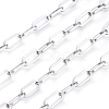 Non-Tarnish 3.28 Feet 304 Stainless Steel Paperclip Chains X-CHS-D030-02P-2