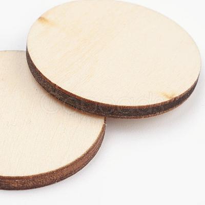 Wood Cabochons WOOD-WH0004-30mm-01-1