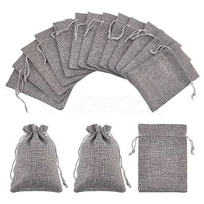 25Pcs Burlap Packaging Pouches Drawstring Bags ABAG-FP0001-02-1