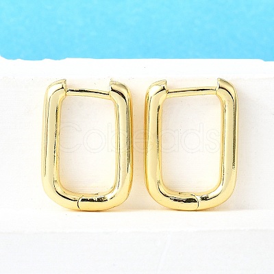 Brass Huggie Hoop Earrings EJEW-F245-04G-A-1