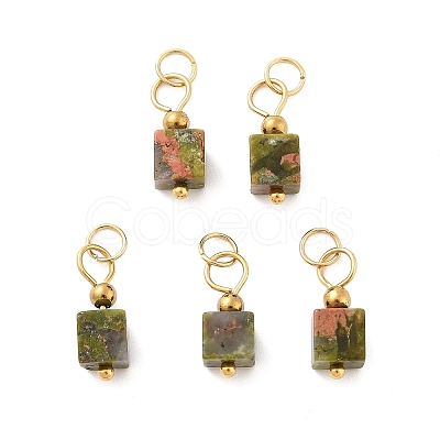 Natural Unakite Pendants STAS-Z129-01G-04-1