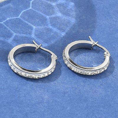304 Stainless Steel Hoop Earrings EJEW-N0031-11P-1