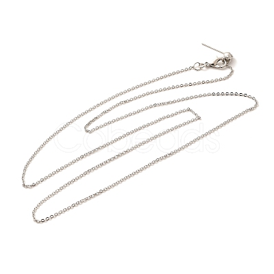 1mm Rack Plating Brass Cable Chain Adjustable Slider Necklaces for Women Men MAK-L044-04P-1
