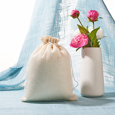 Burlap Packing Pouches Drawstring Bags ABAG-BC0001-07A-18x13-1