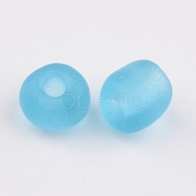 6/0 Frosted Round Glass Seed Beads X-SEED-A008-4mm-M3-1