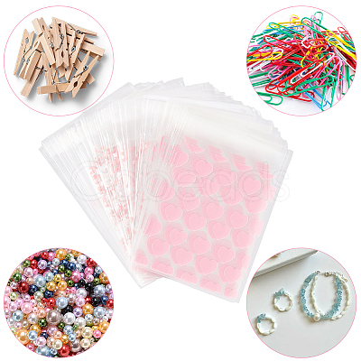 4 Bags 4 Styles Printed Transparent OPP Cellophane Storage Bags OPP-SP0001-07B-1