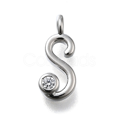 Brass Micro Pave Cubic Zirconia Pendants KK-B132-12P-S-1