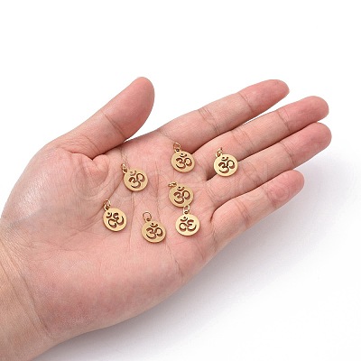 304 Stainless Steel Charms LS-STAS-Q201-T446G-1