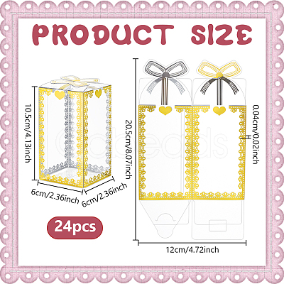 Gold Stamping Transparent PET Packaging Boxes CON-WH0816-85-1
