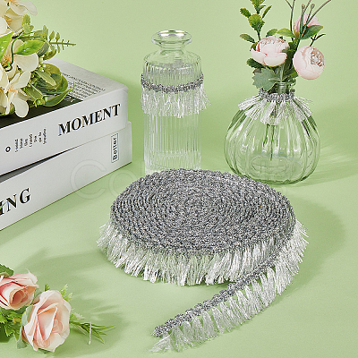 Polyester Tassel Lace Ribbons DIY-WH0530-70A-1