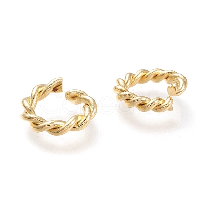 Brass Twisted Open Jump Rings X-KK-M207-01G-01-1