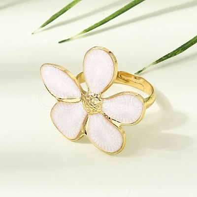 304 Stainless Steel Enamel Cuff Open Rings SA-CBA369F-04G-03-1