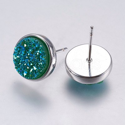 Druzy Resin Earrings X-KK-E724-S-03P-1
