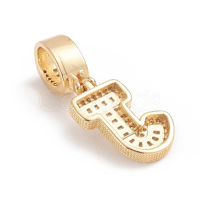 Brass Micro Pave Cubic Zirconia Pendants ZIRC-G165-13G-J-1