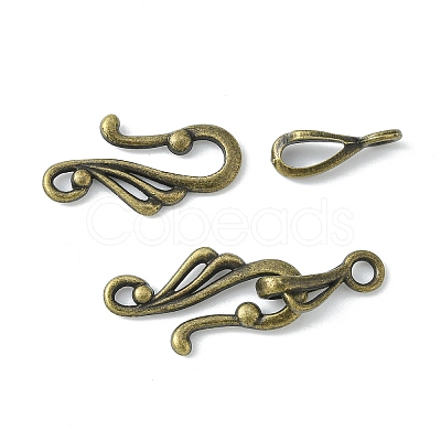 Tibetan Style Hook and Eye Clasps LS-MLF1157Y-NF-1