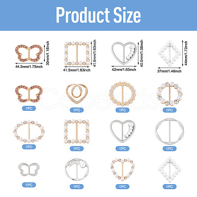 12Pcs 12 Styles Alloy Buckles AJEW-TA0003-44-1