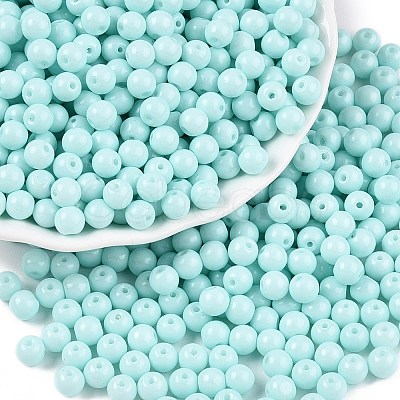 Opaque Baking Paint Glass Beads DGLA-T004-02O-1