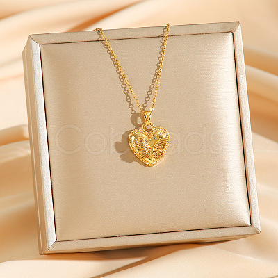 Brass Crystal Rhinestone Pendant Necklaces NJEW-P331-01A-G-1