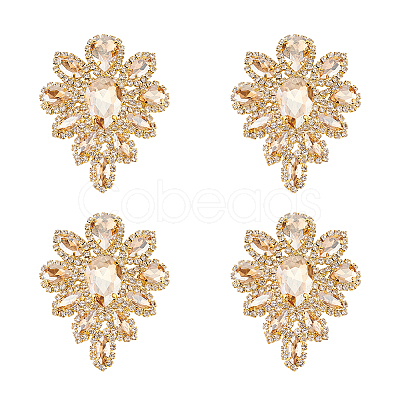 Teardrop Shape Alloy Rhinestone Appliques FIND-FG0002-19A-1