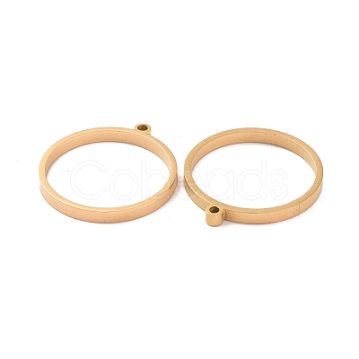 Ion Plating(IP) 304 Stainless Steel Open Back Bezel Polishing Pendants STAS-K208-15G-03-1