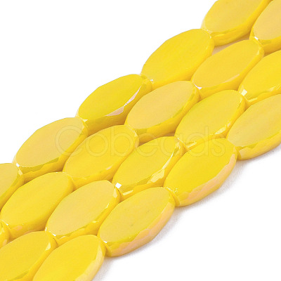 Electroplate Glass Beads Strands EGLA-Q125-009H-1