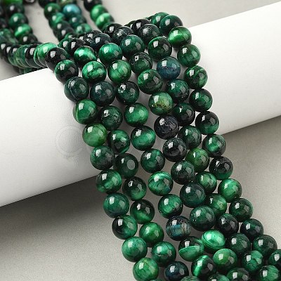 Grade B Natural Tiger Eye Beads Strands X-G-F591-18-8mm-04-1